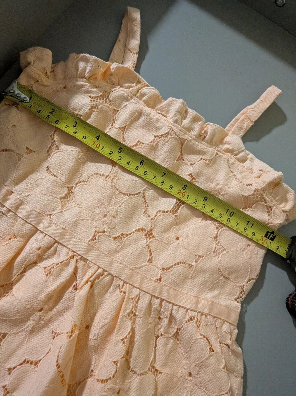 Janie & Jack Peach Lace Dress 7